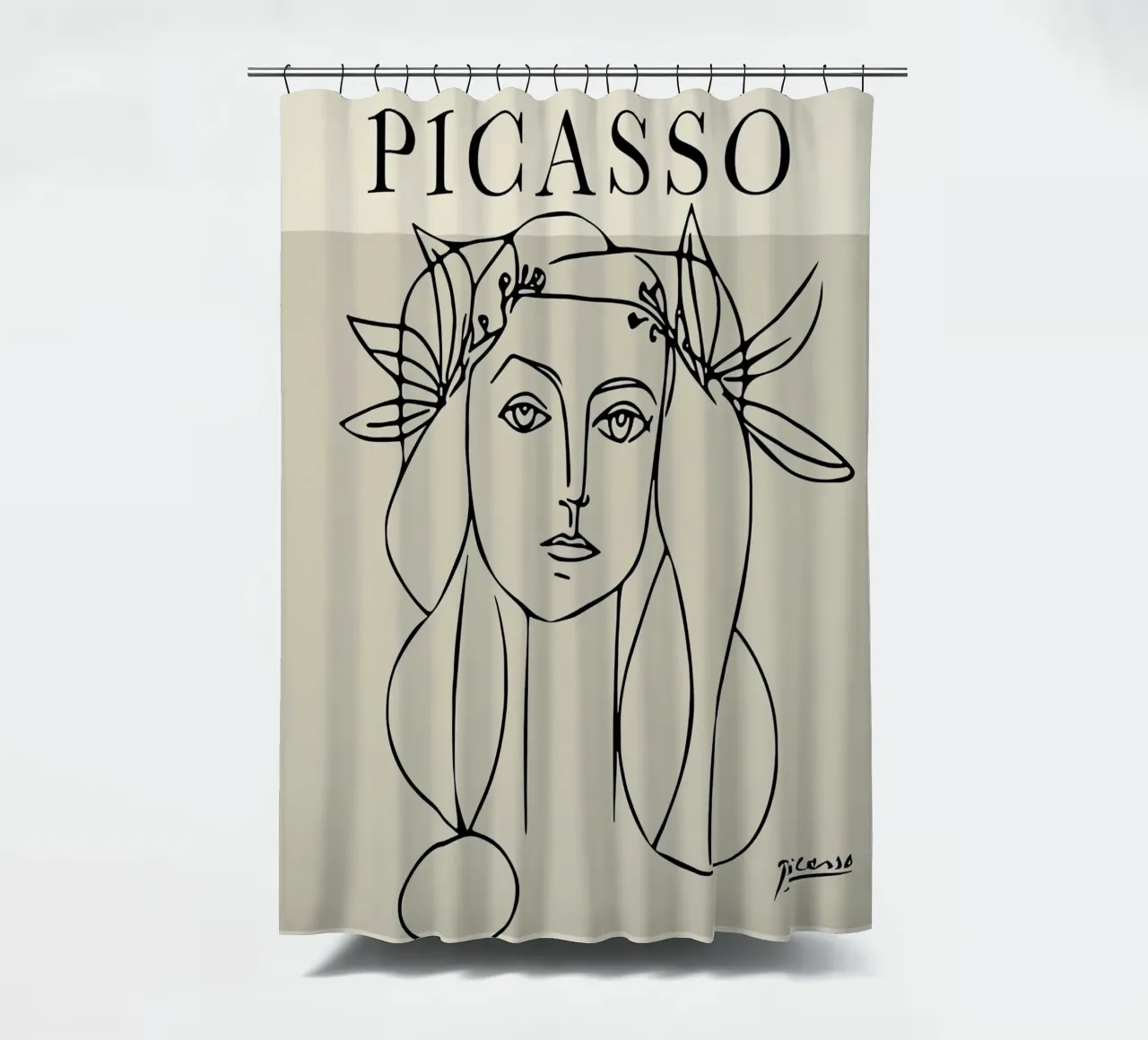 Picasso Ritratto di Francoise tenda da doccia da Jam Poster