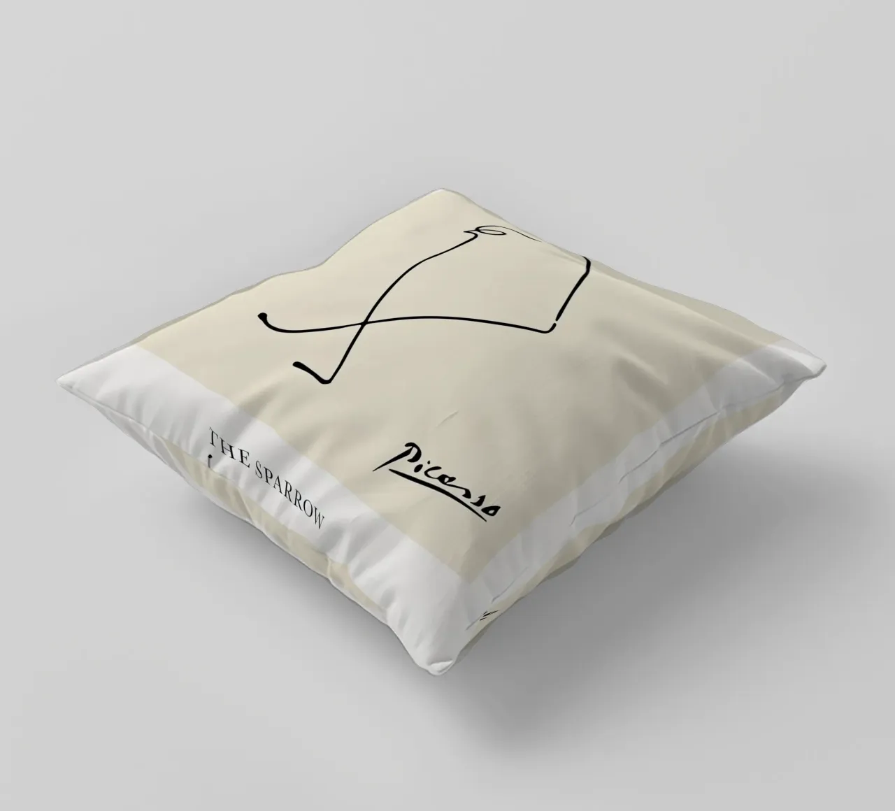 Picasso Sparrow Bird decorative cushion by Jam Poster