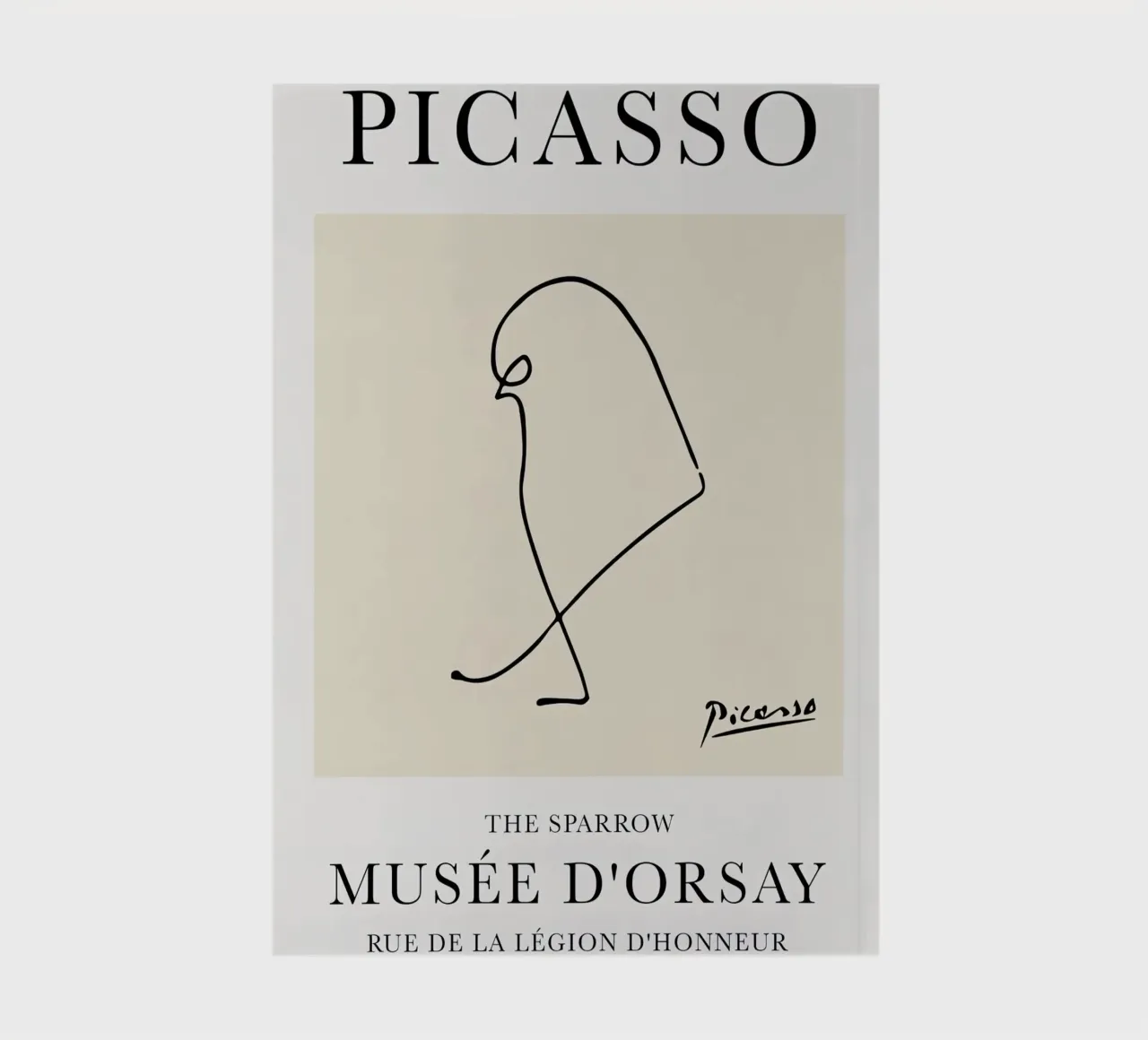 Oiseau moineau Picasso carnet de notes de Jam Poster