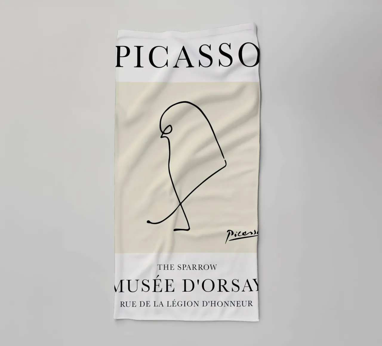 Oiseau moineau Picasso serviette de bain de Jam Poster