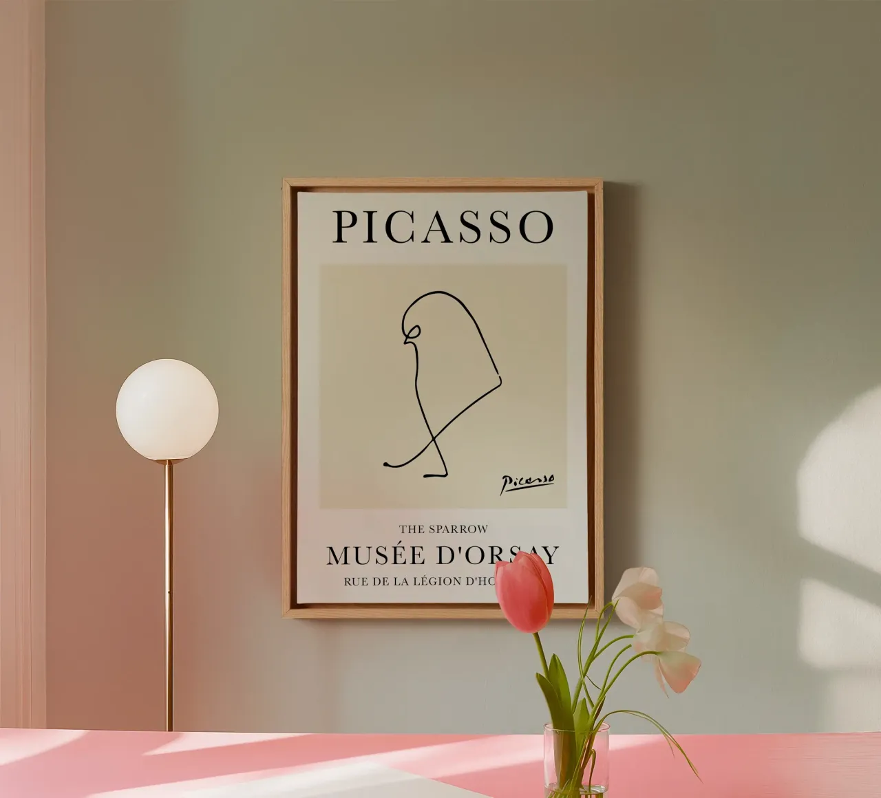 Oiseau moineau Picasso toile de Jam Poster