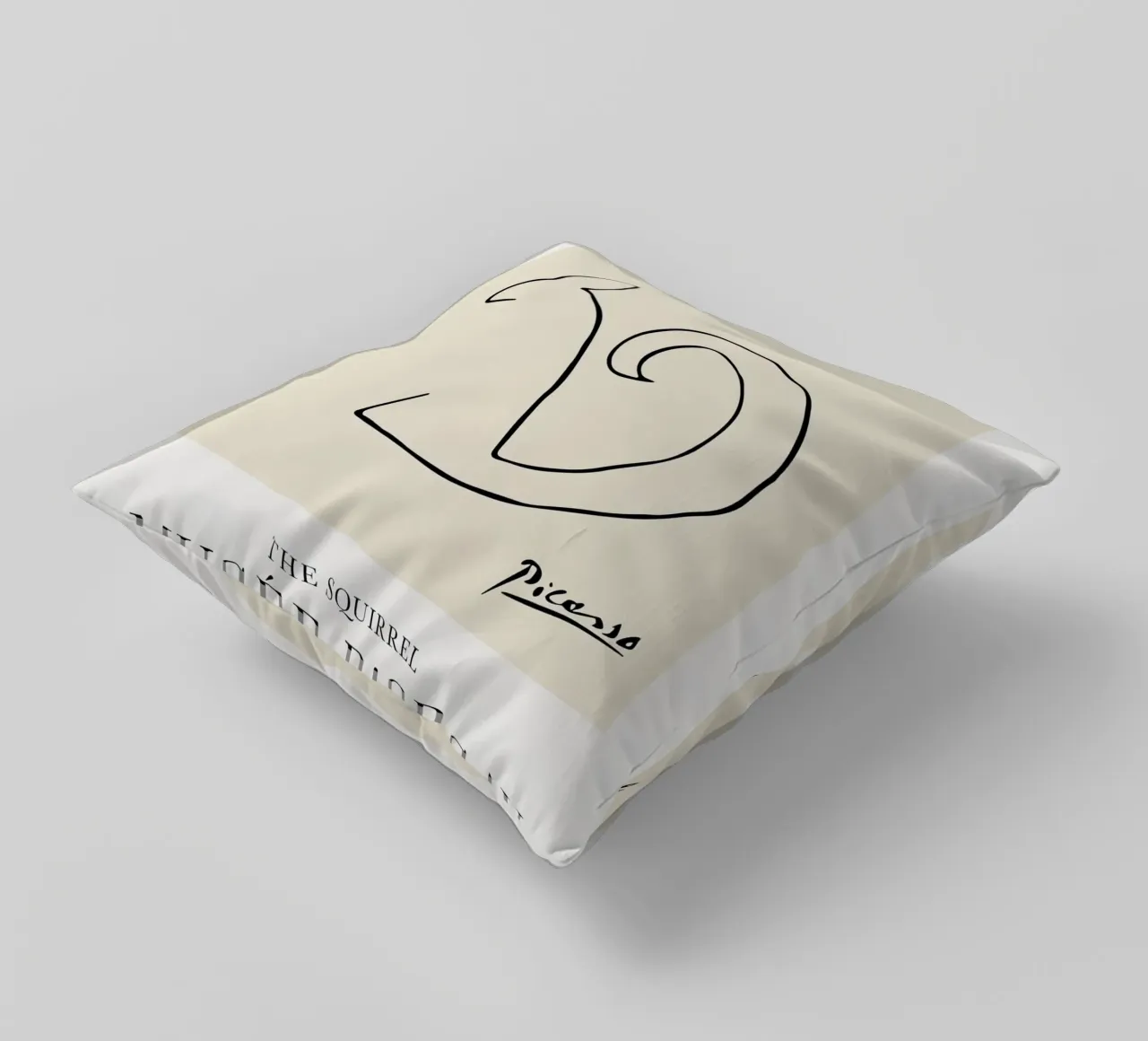 Linea di schizzo dello scoiattolo Picasso cuscino da Jam Poster