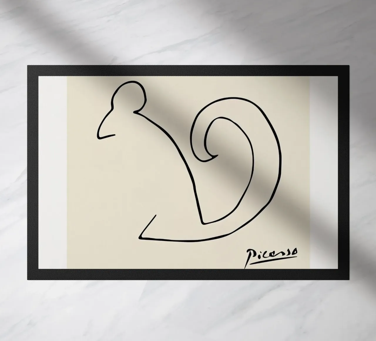 Linea di schizzo dello scoiattolo Picasso zerbino da Jam Poster