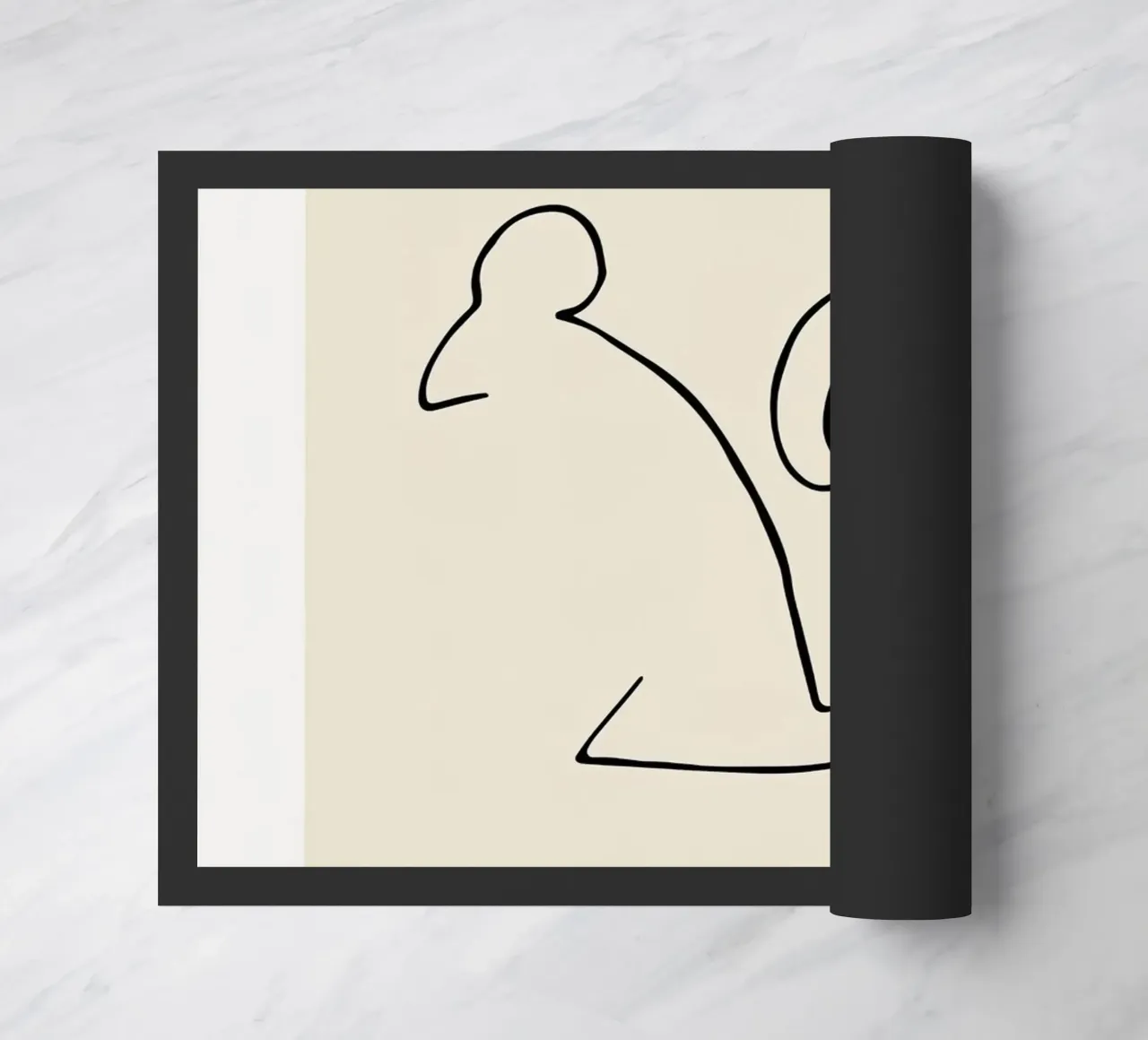 Linea di schizzo dello scoiattolo Picasso zerbino da Jam Poster