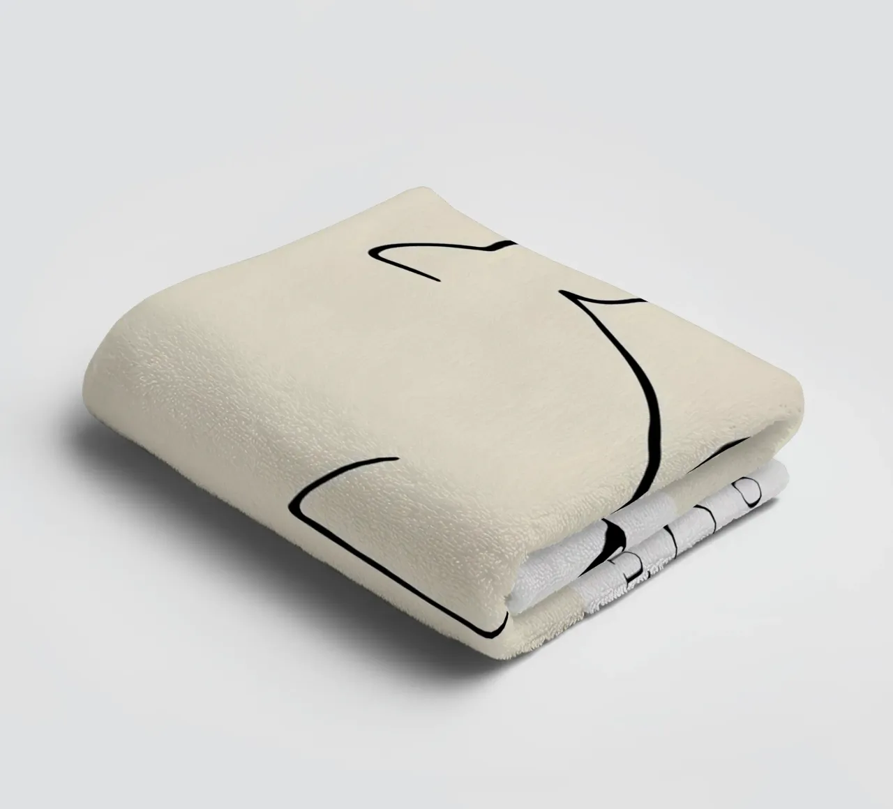 Picasso Squirrel Sketch Line towel by Jam Poster