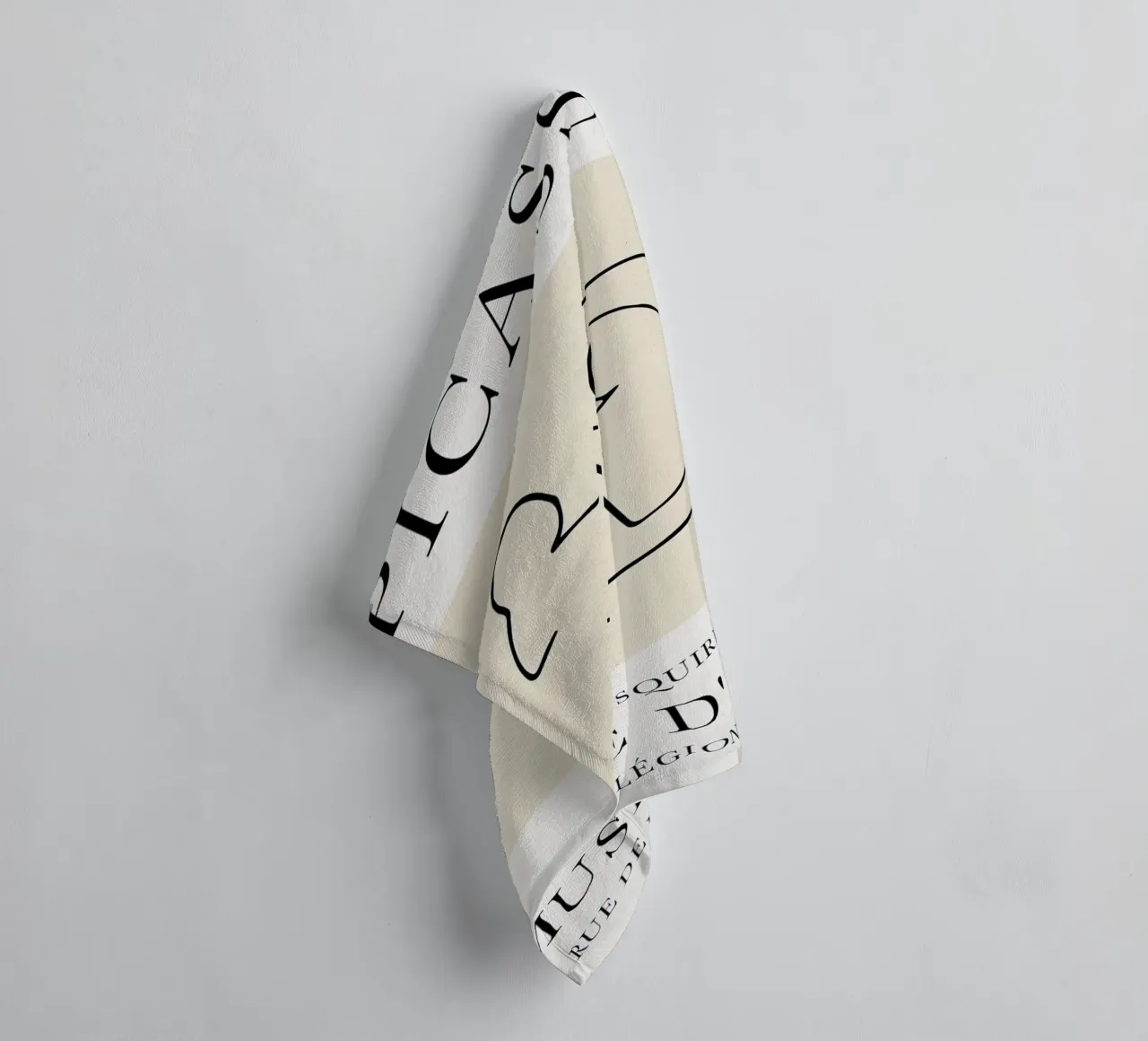 Picasso Squirrel Sketch Line towel by Jam Poster