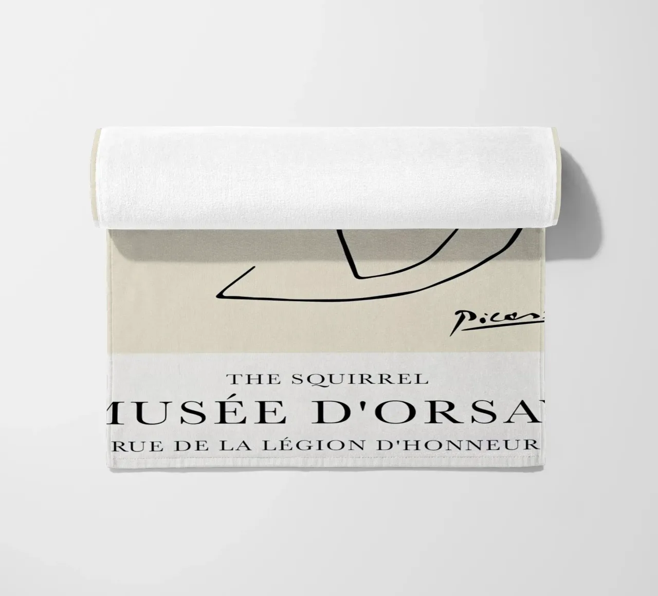 Linea di schizzo dello scoiattolo Picasso telo mare da Jam Poster