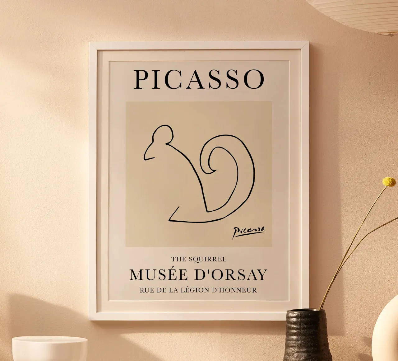 Linea di schizzo dello scoiattolo Picasso carta hahnemühle da Jam Poster