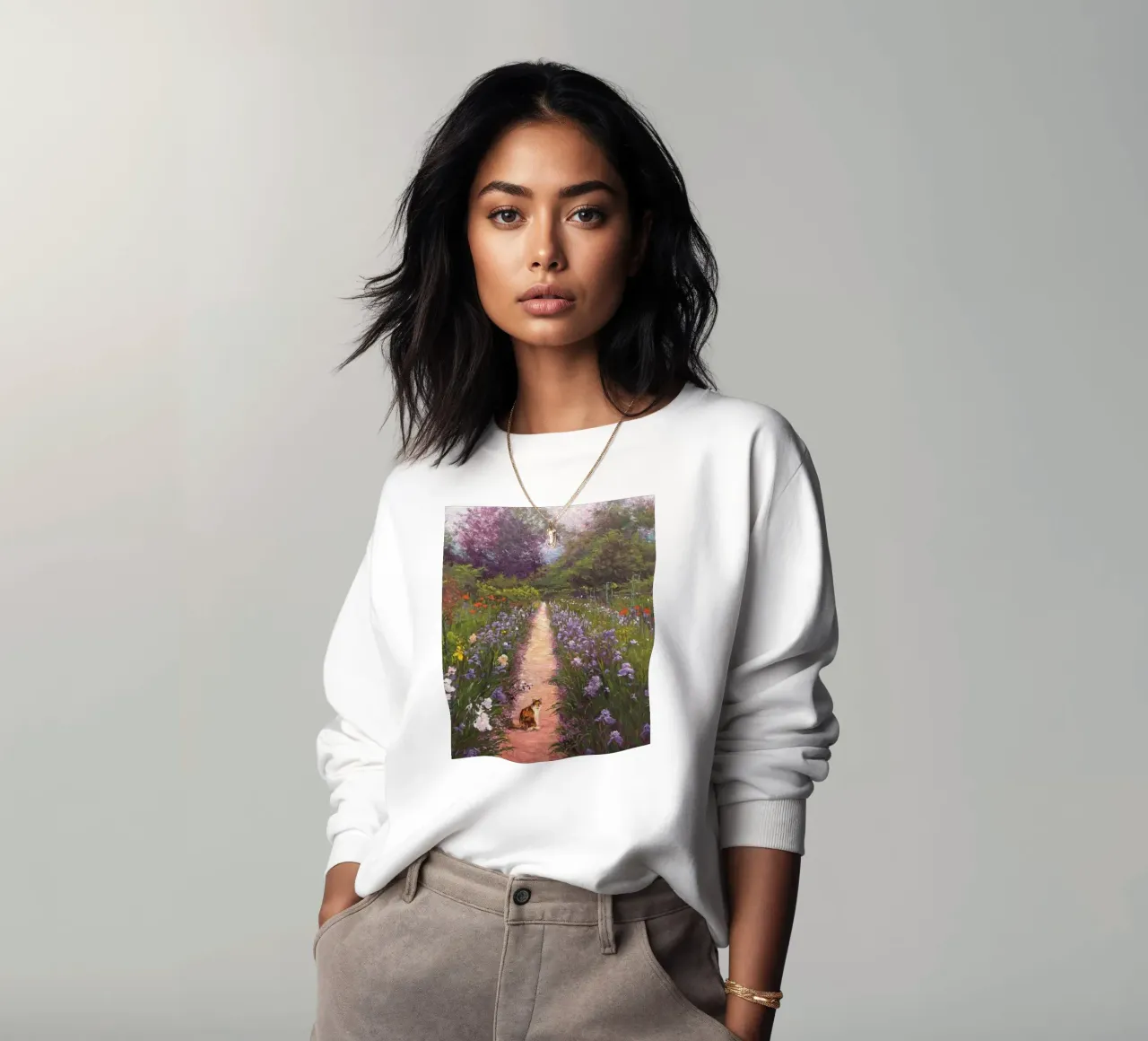 beautiful flowers garden sweatshirt by SMG Store