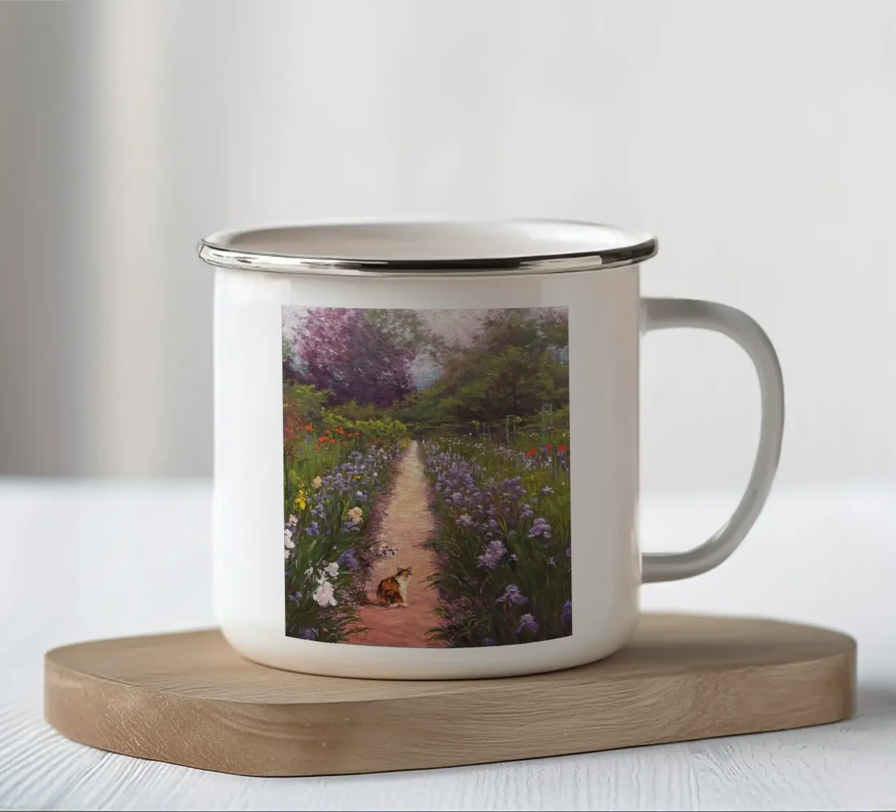 fiori belli giardino tazza in smalto da SMG Store