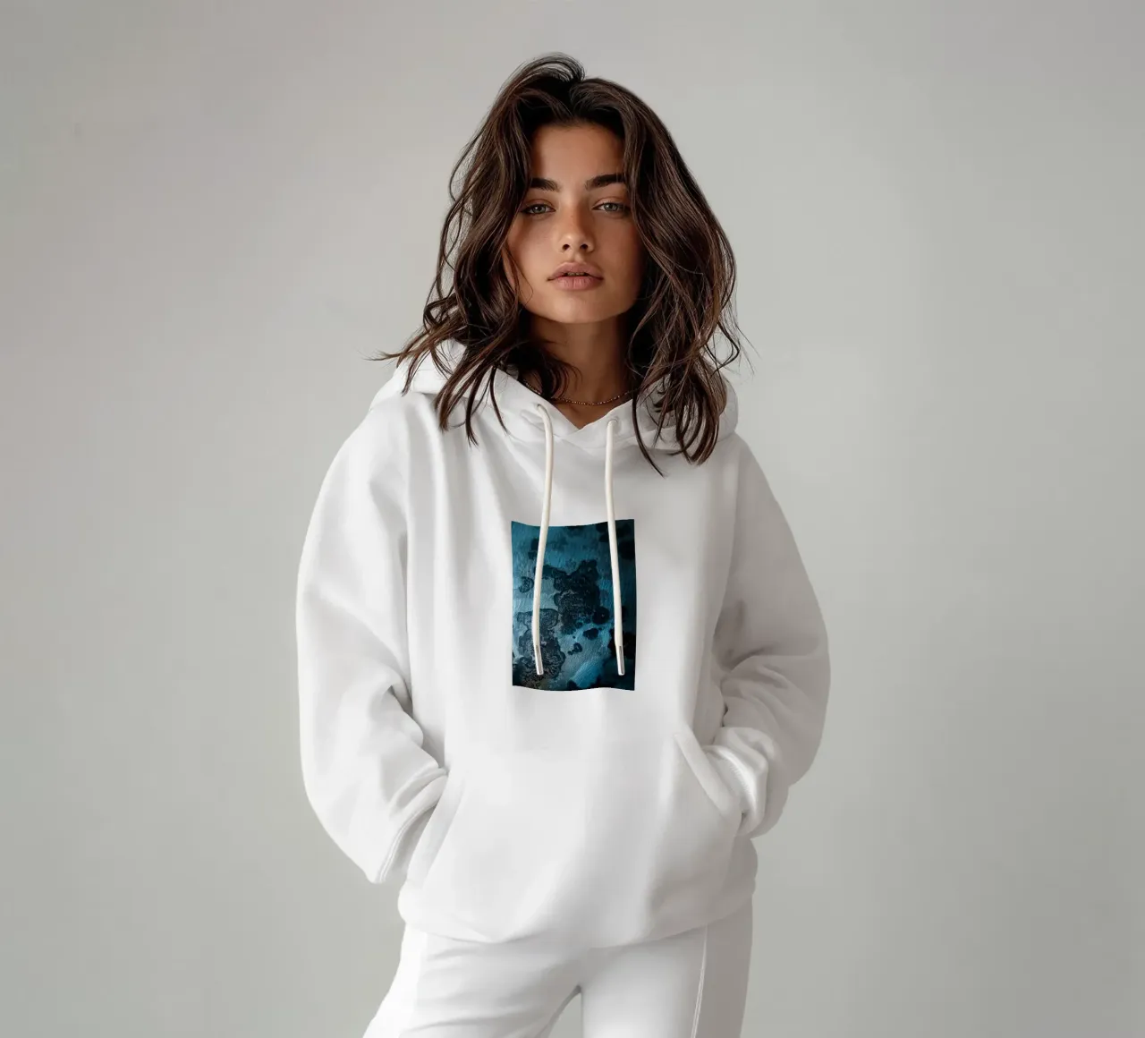 Time in Layers felpa con cappuccio da somewhere.soul.escape