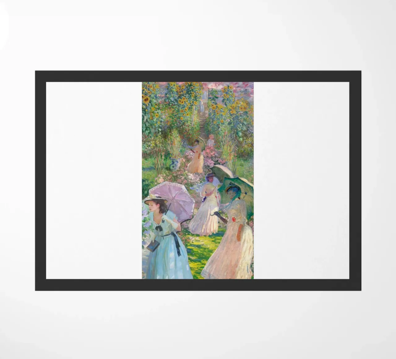 woman with umbrella in the middle of the park doormat by SMG Store
