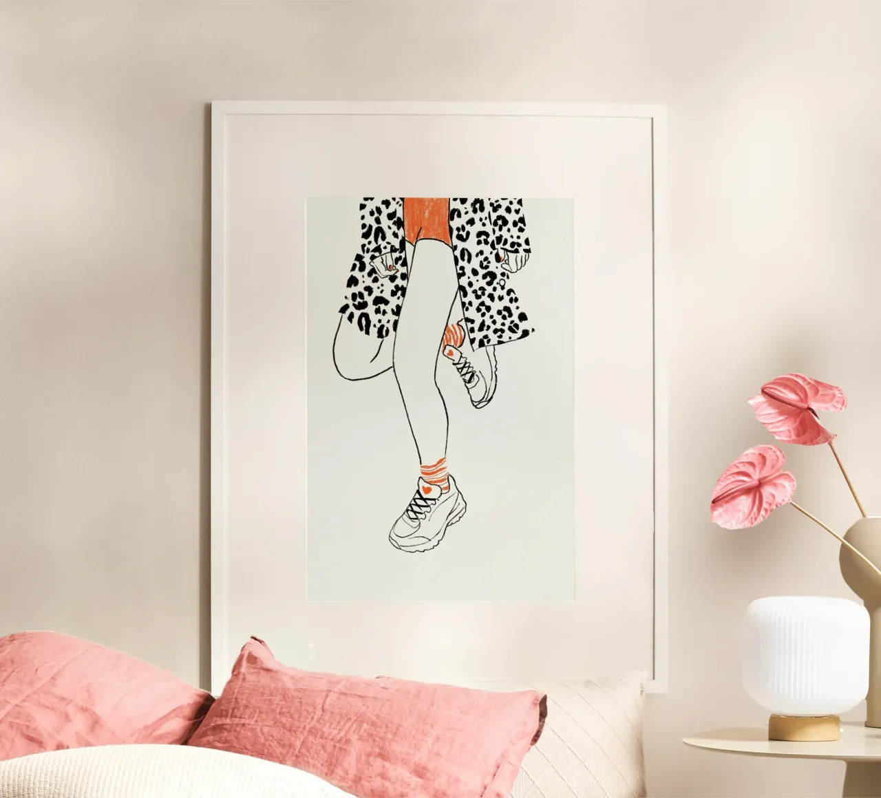 Socks and Sneakers poster con telaio in alluminio da Graphite