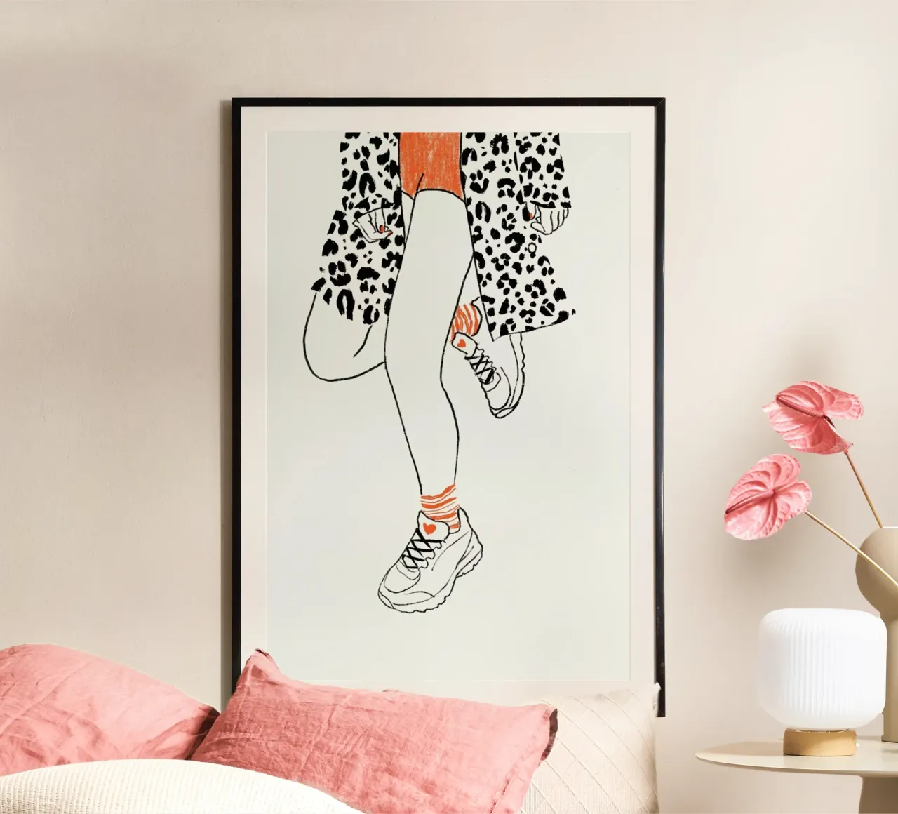 Socks and Sneakers poster con telaio in alluminio da Graphite