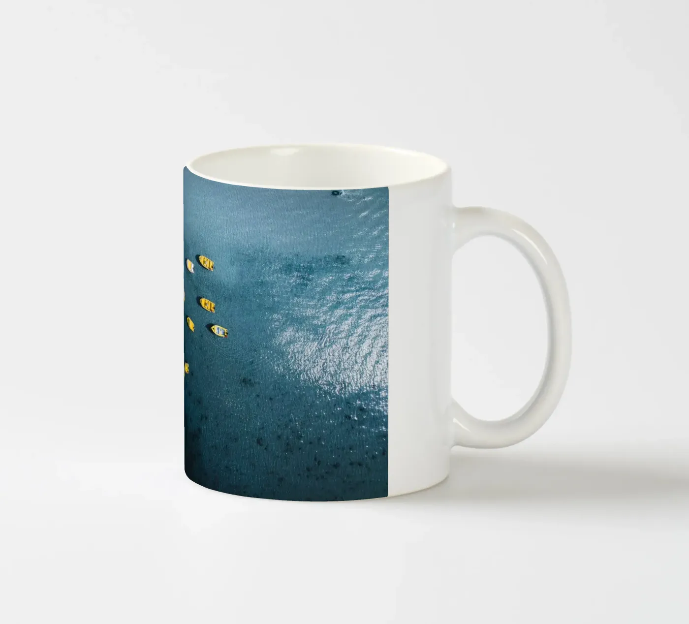 Yellow Pause ceramic mug by somewhere.soul.escape
