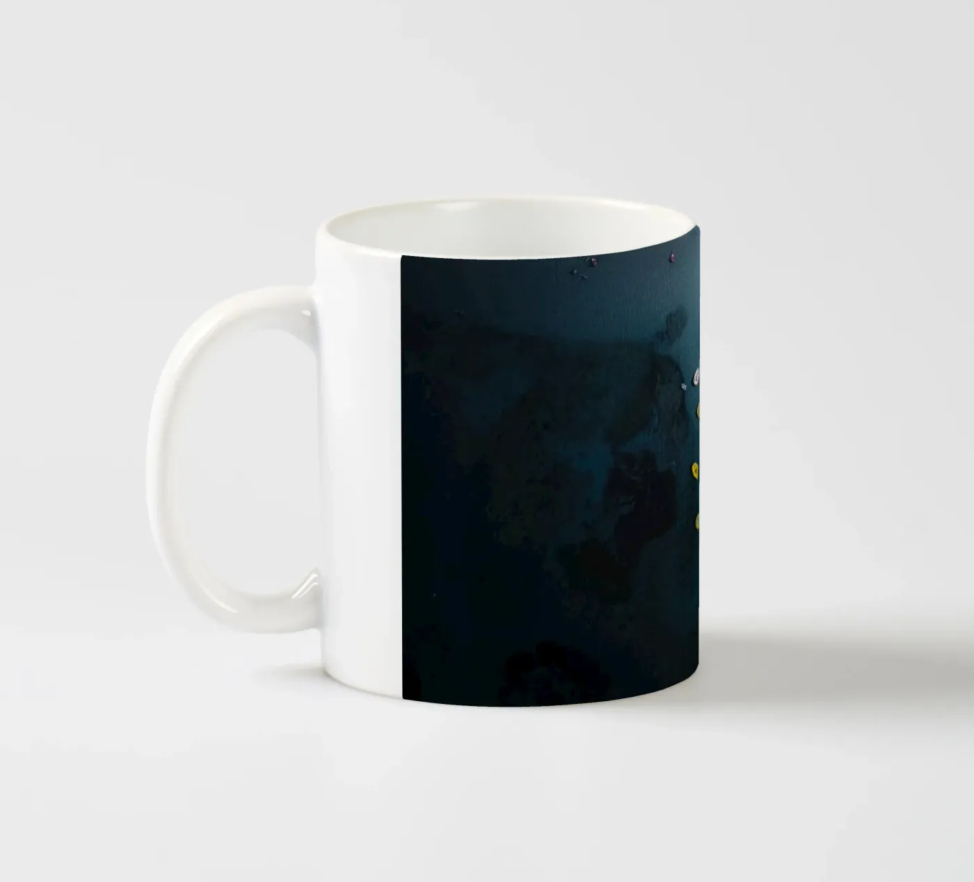 Yellow Pause ceramic mug by somewhere.soul.escape