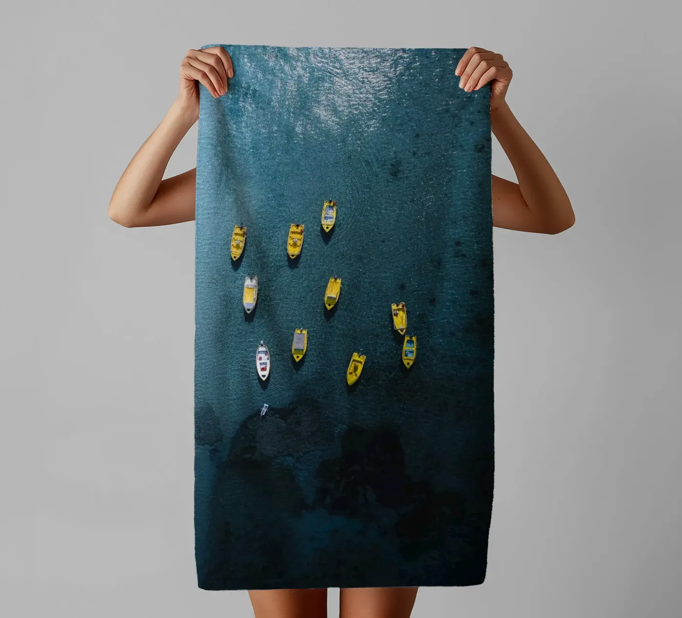 Yellow Pause badhanddoek van somewhere.soul.escape