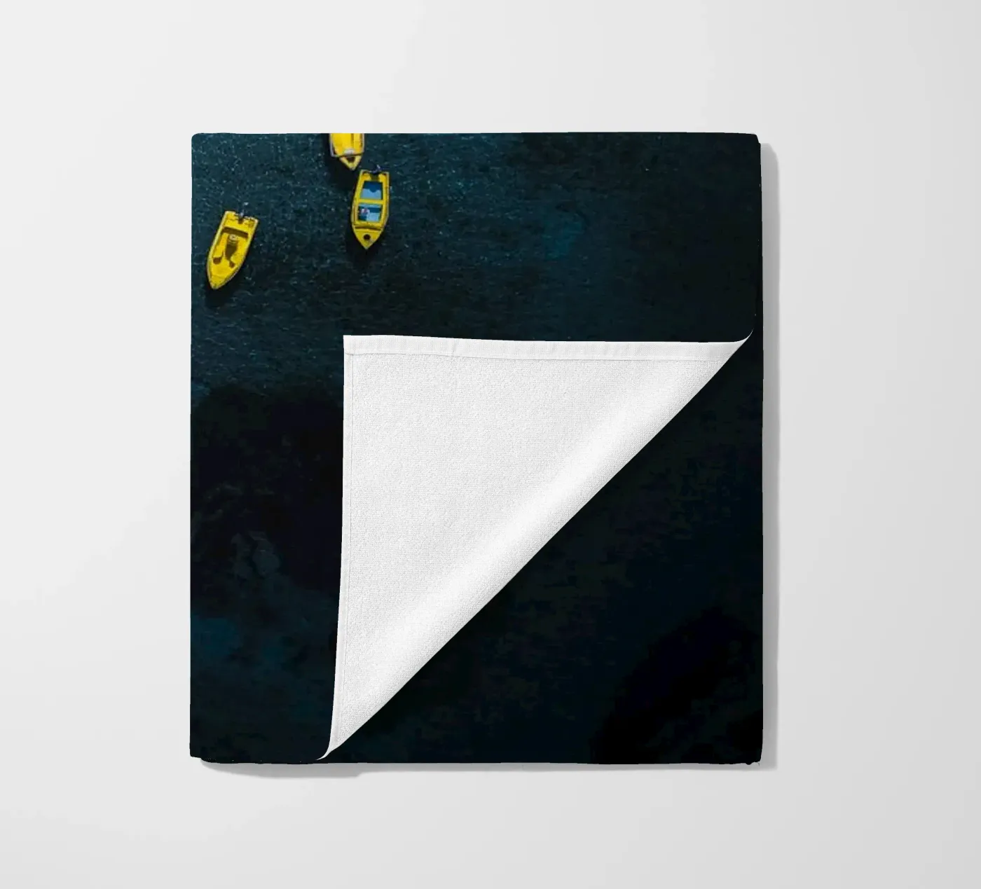 Yellow Pause beach towel by somewhere.soul.escape