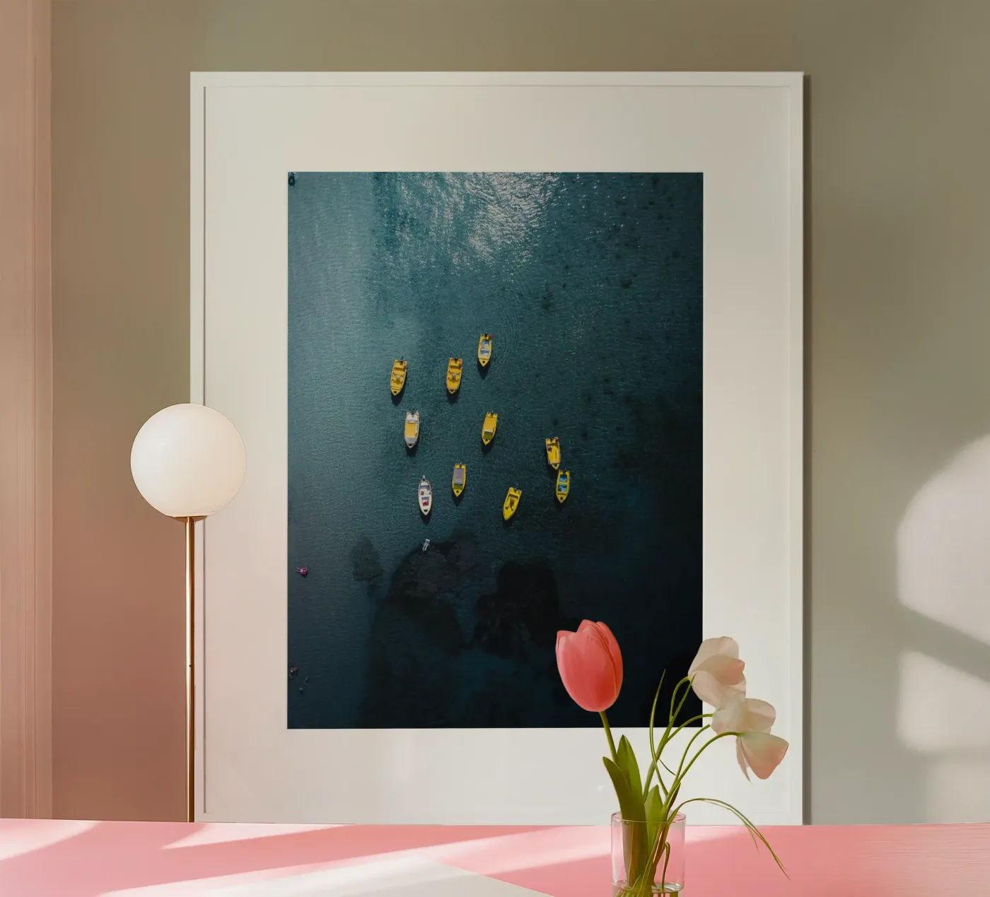 Yellow Pause poster van somewhere.soul.escape