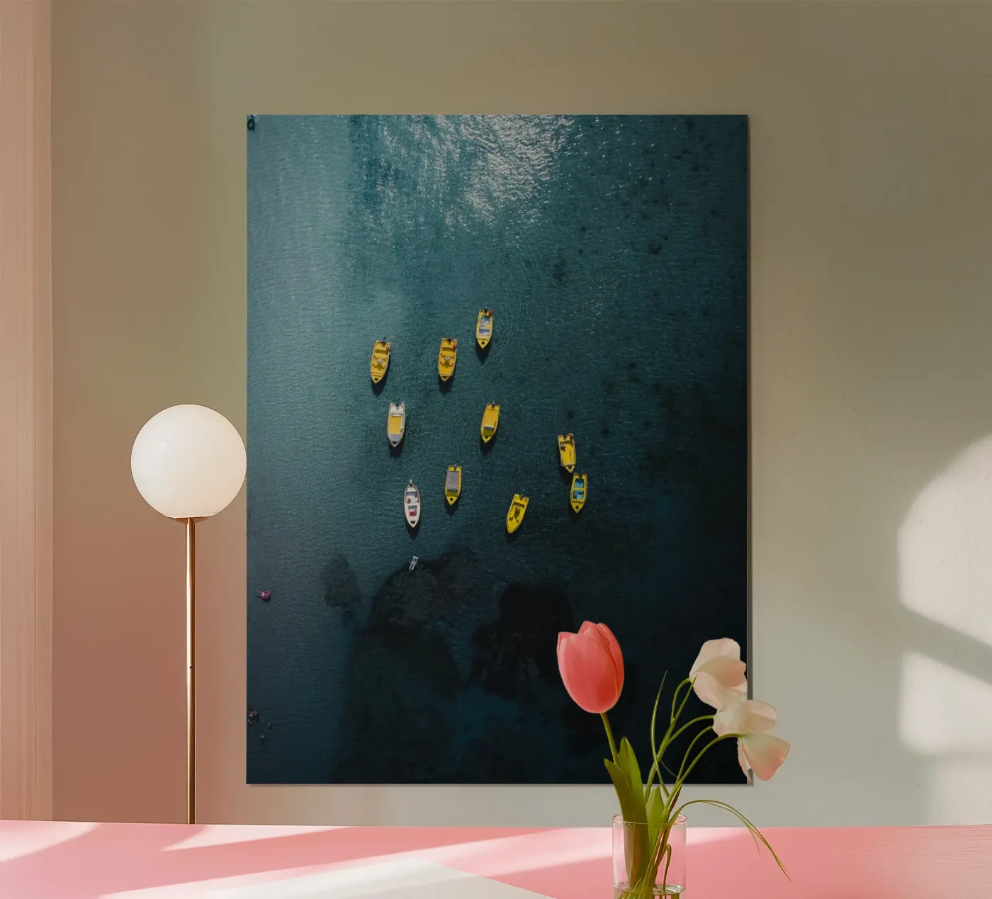 Yellow Pause poster van somewhere.soul.escape