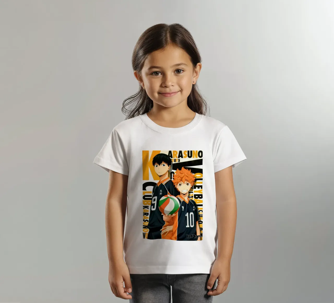 hinata and kageyama kids t-shirt by Green