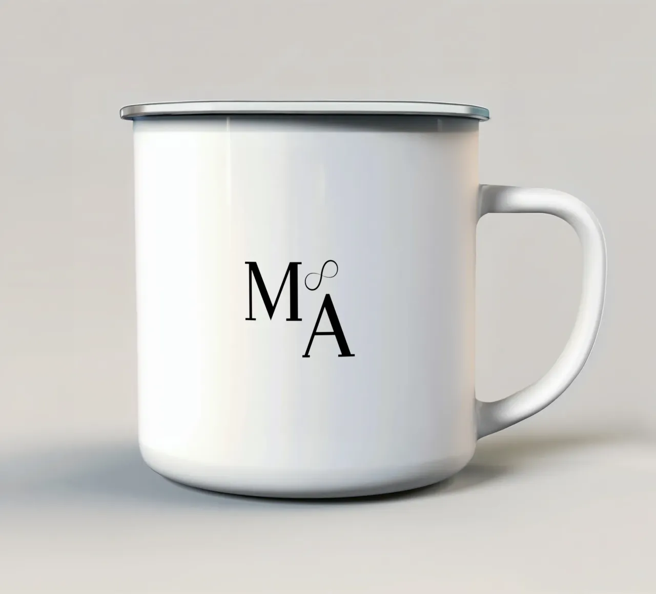 Monogramma M A Infinity - Poster, maglietta, accessori tazza in smalto da StrindesignStudio