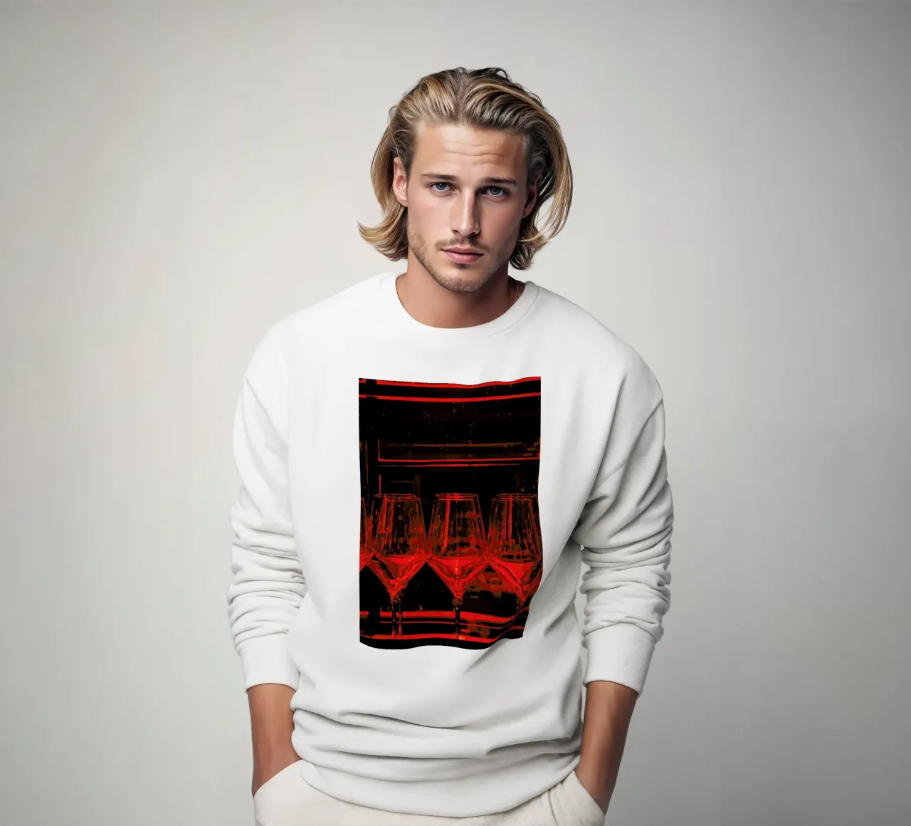 Red Bar Sweatshirt von Sebastian Hilgetag