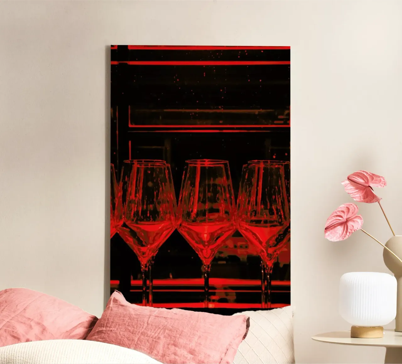Red Bar tela con Cornice a cassetta da Sebastian Hilgetag