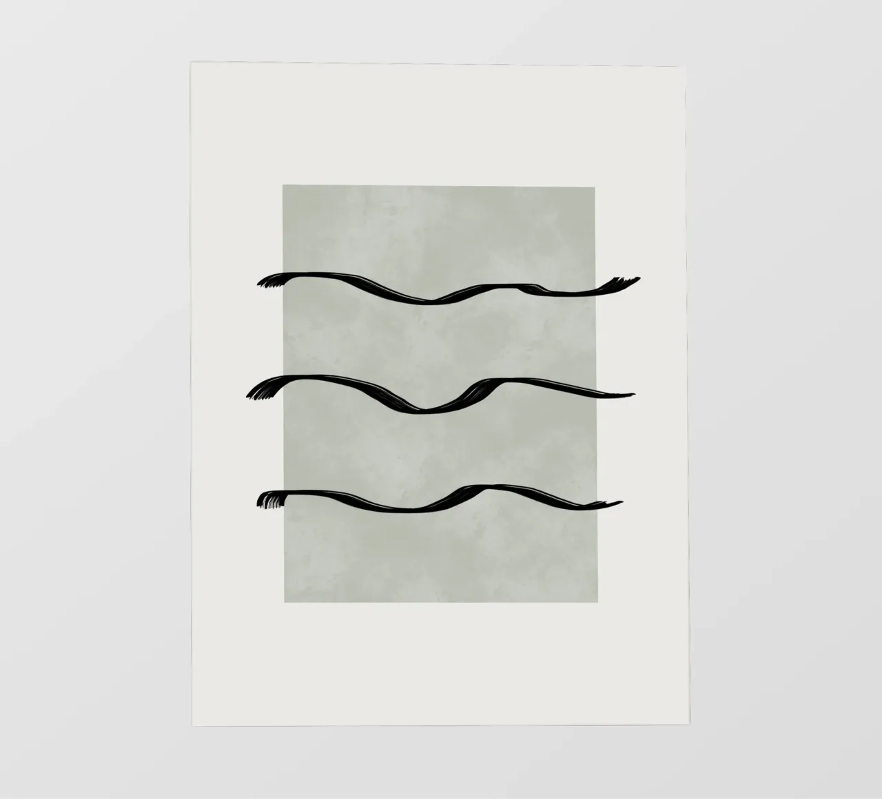 Boho black waves with sage green telo in pvc da Imaginative