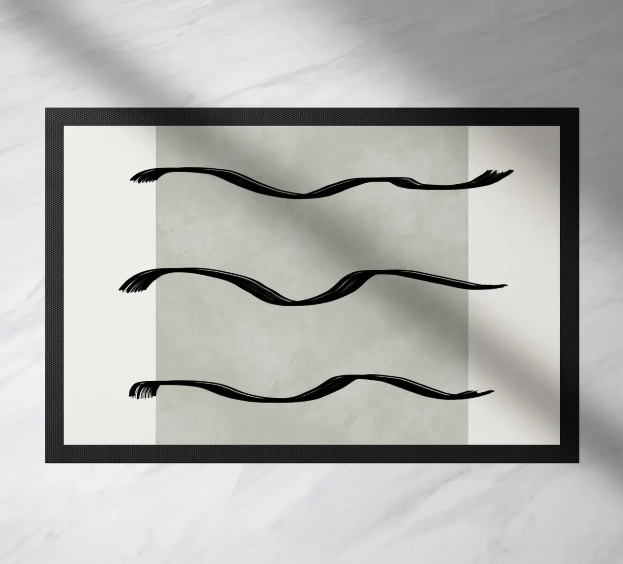 Boho black waves with sage green zerbino da Imaginative