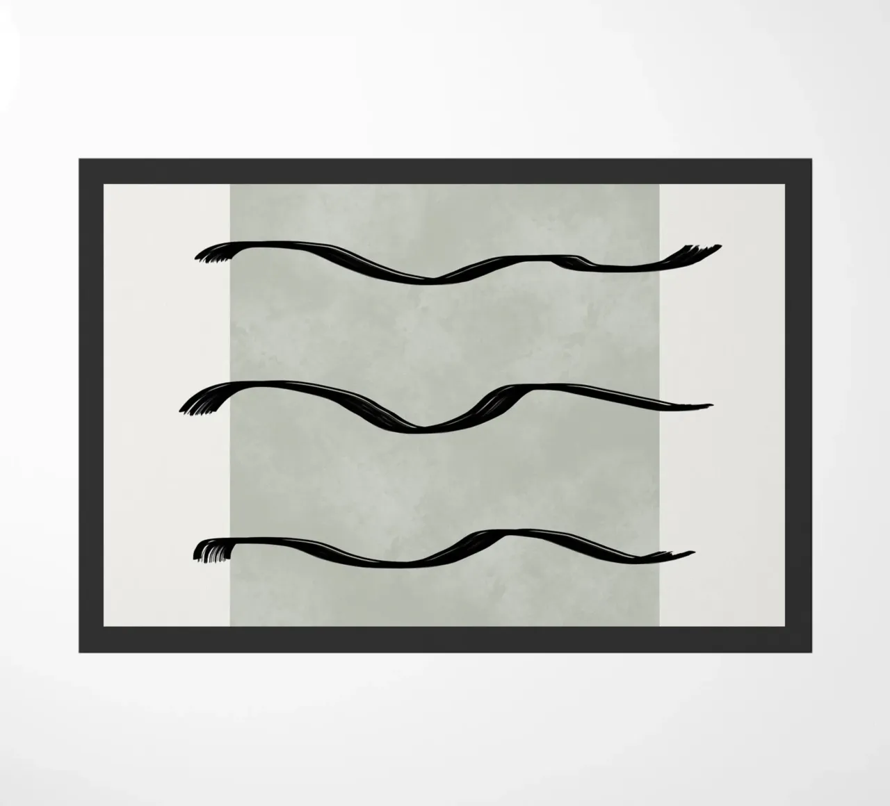 Boho black waves with sage green zerbino da Imaginative