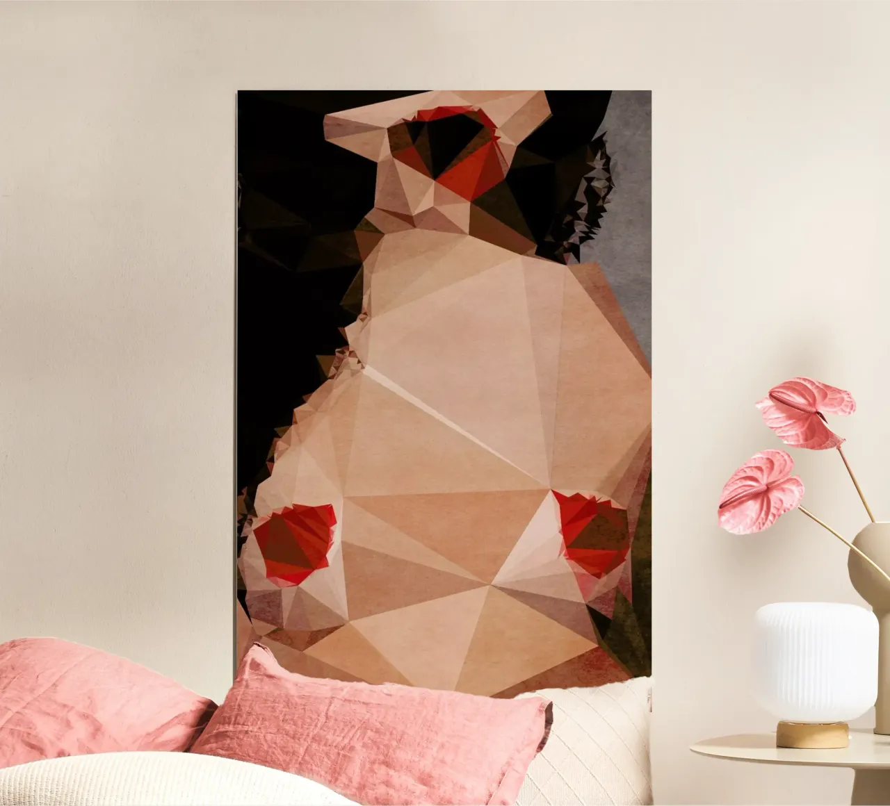 Portrait of a plastic doll poster con telaio in legno da Kubistika