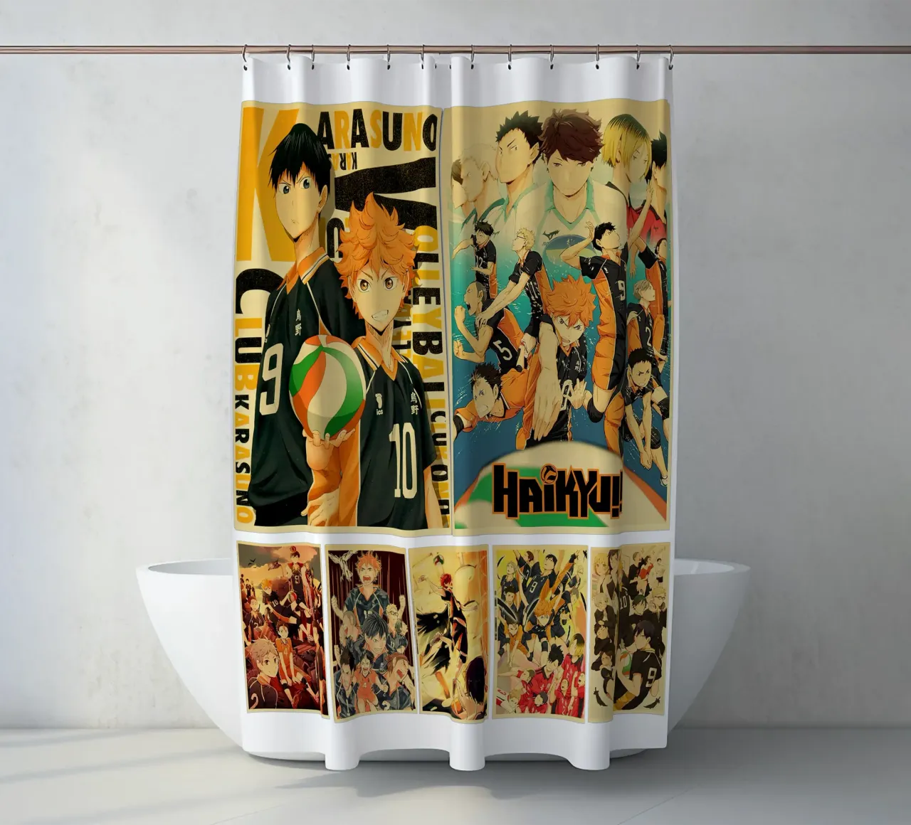 haikyuu shower curtain by Green