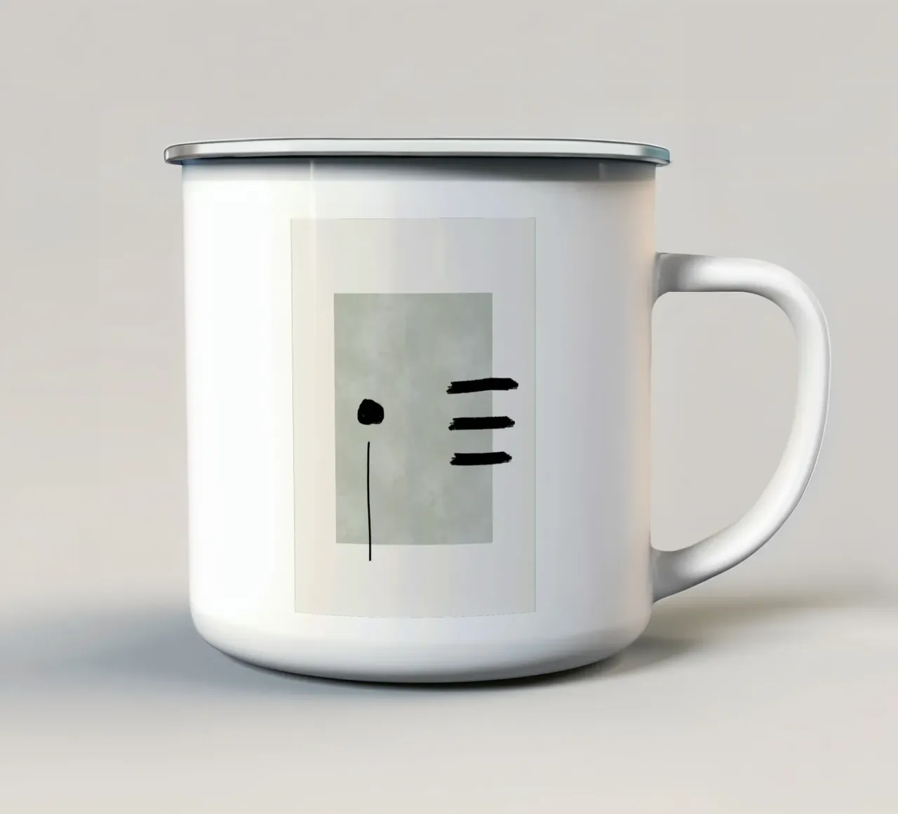 Japandi sage green artwork tazza in smalto da Imaginative