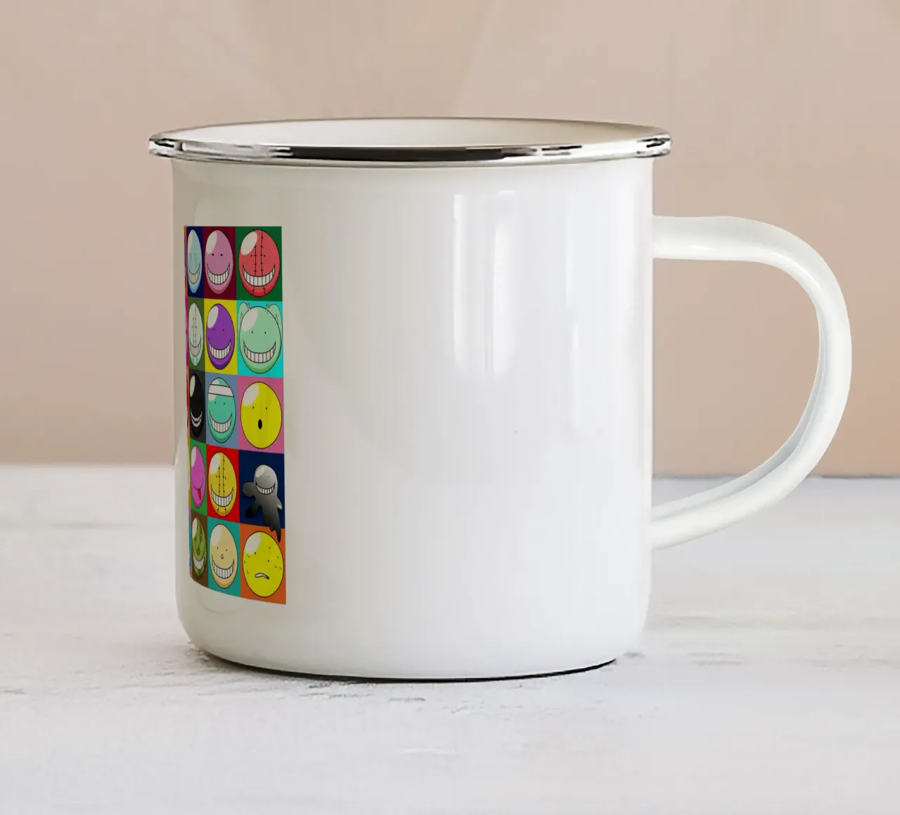 volti di koro sensei tazza in smalto da Green