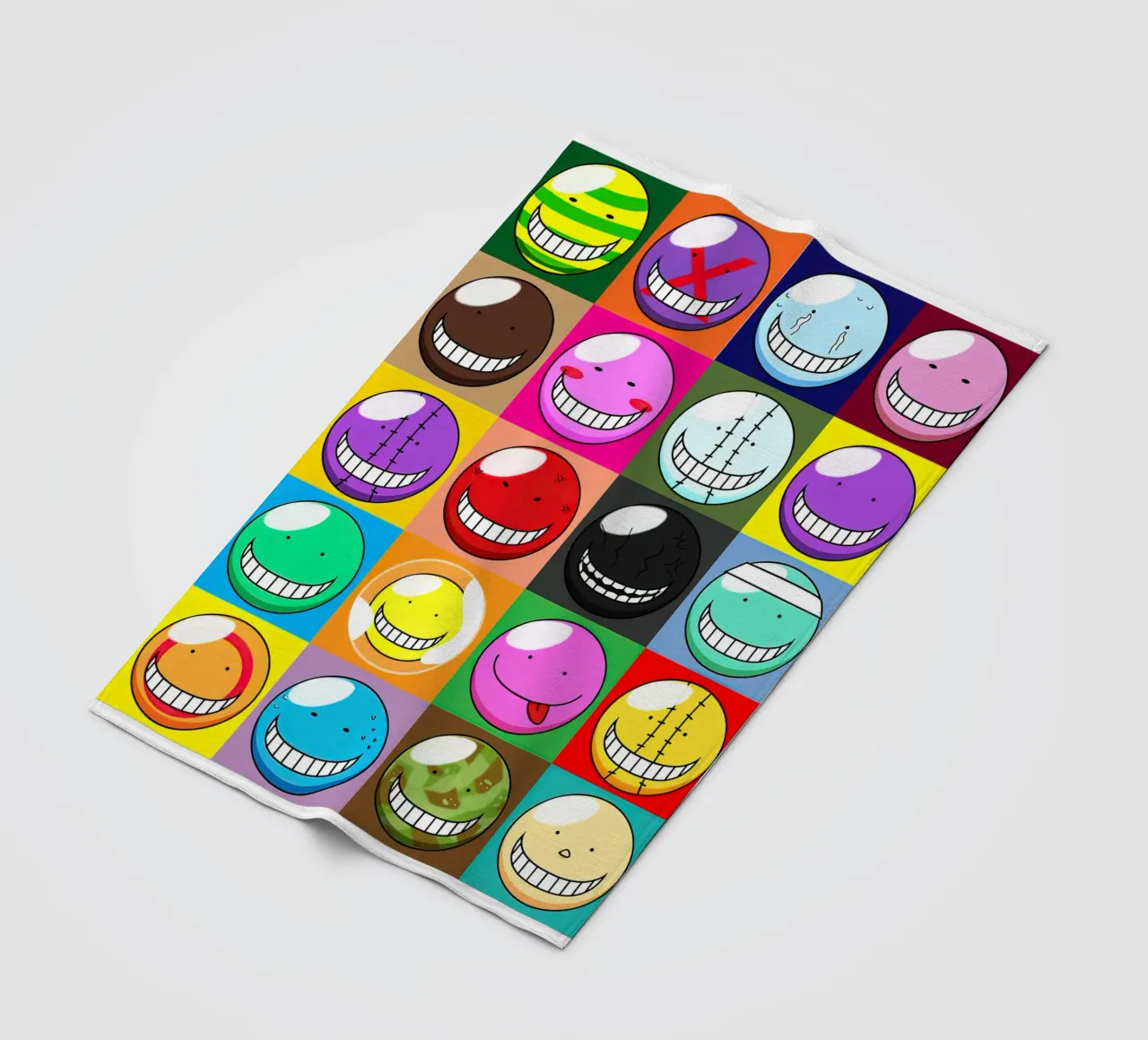 visages de koro sensei plaid polaire de Green