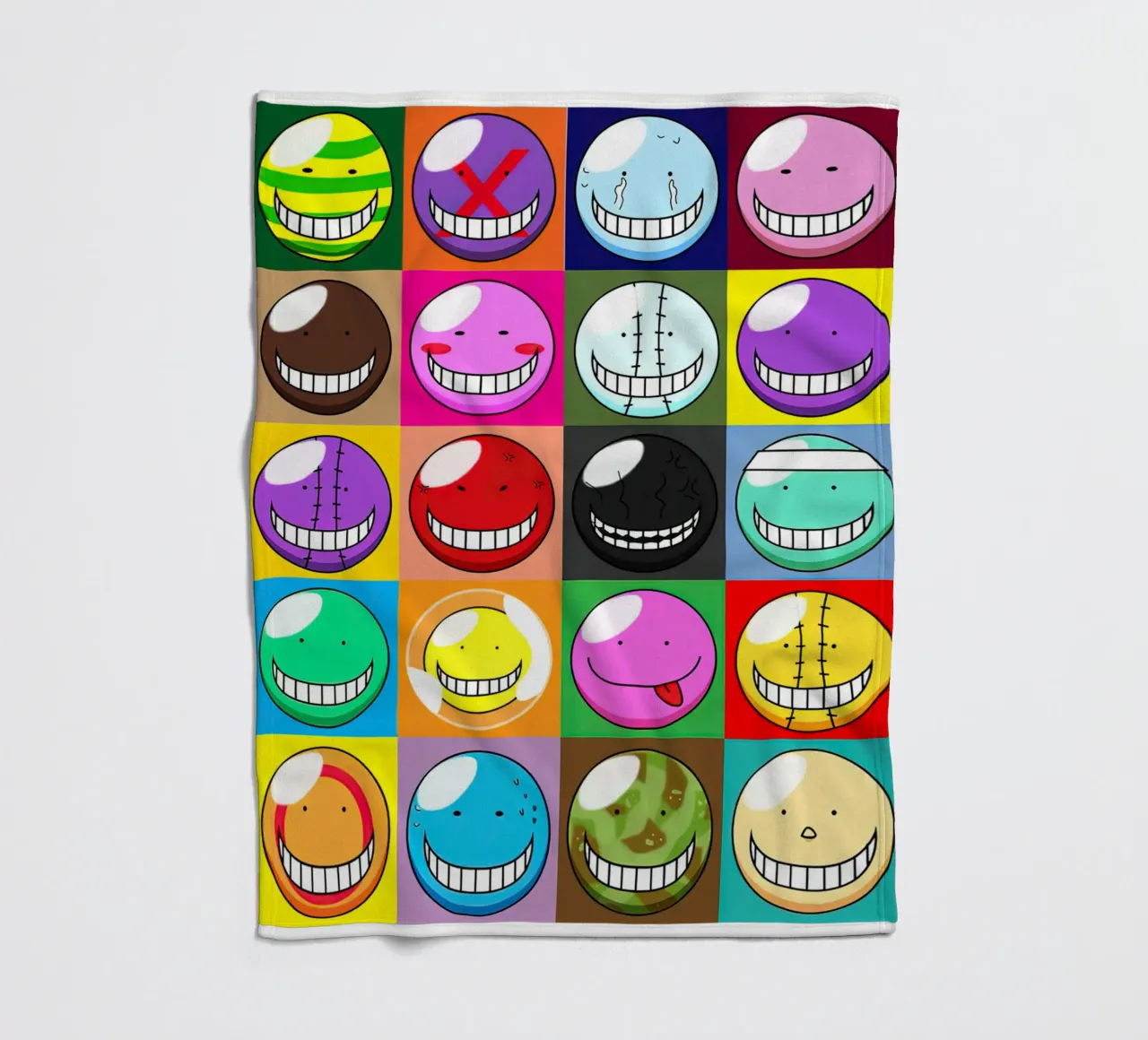 visages de koro sensei plaid polaire de Green