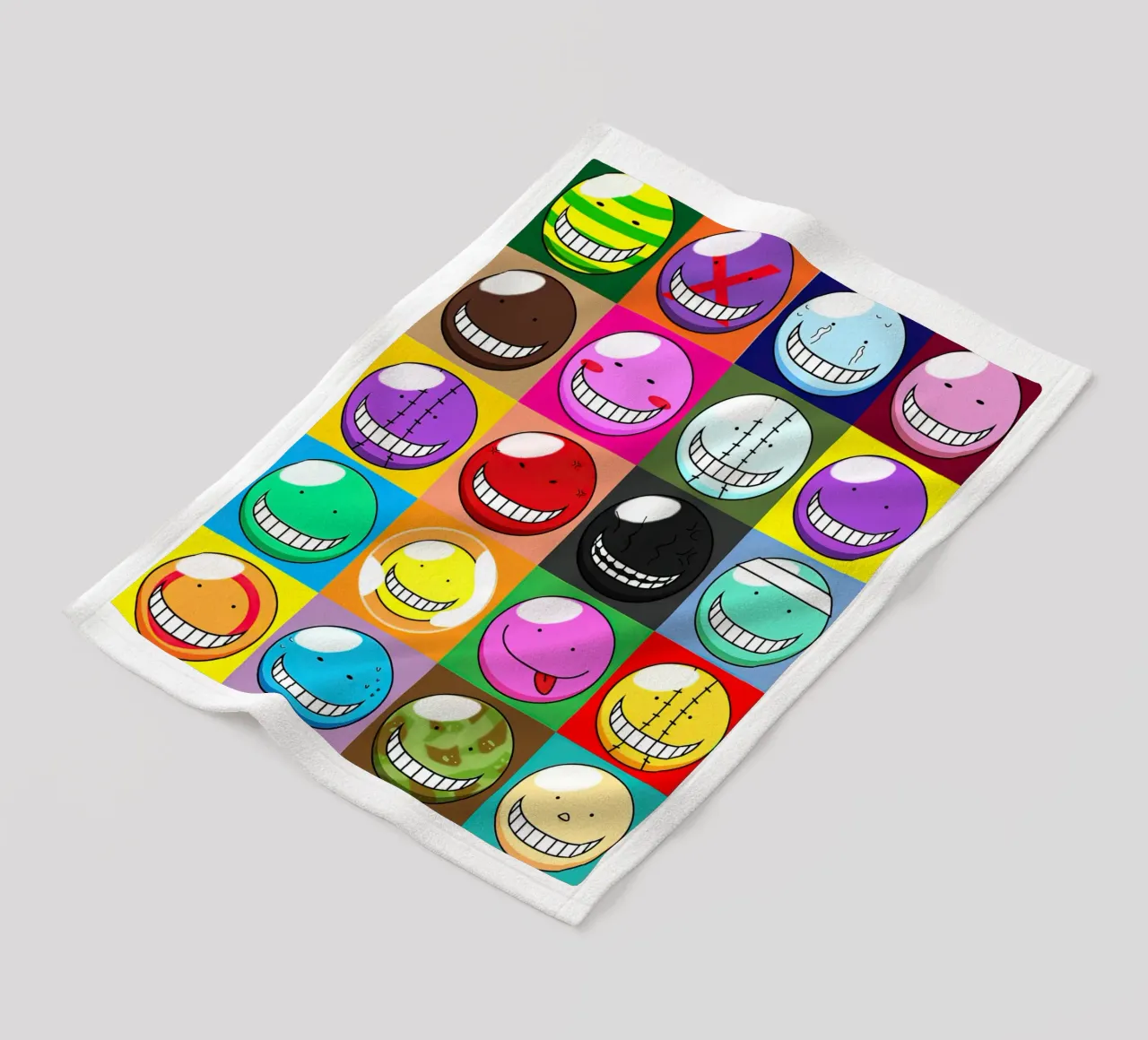 visages de koro sensei plaid polaire de Green
