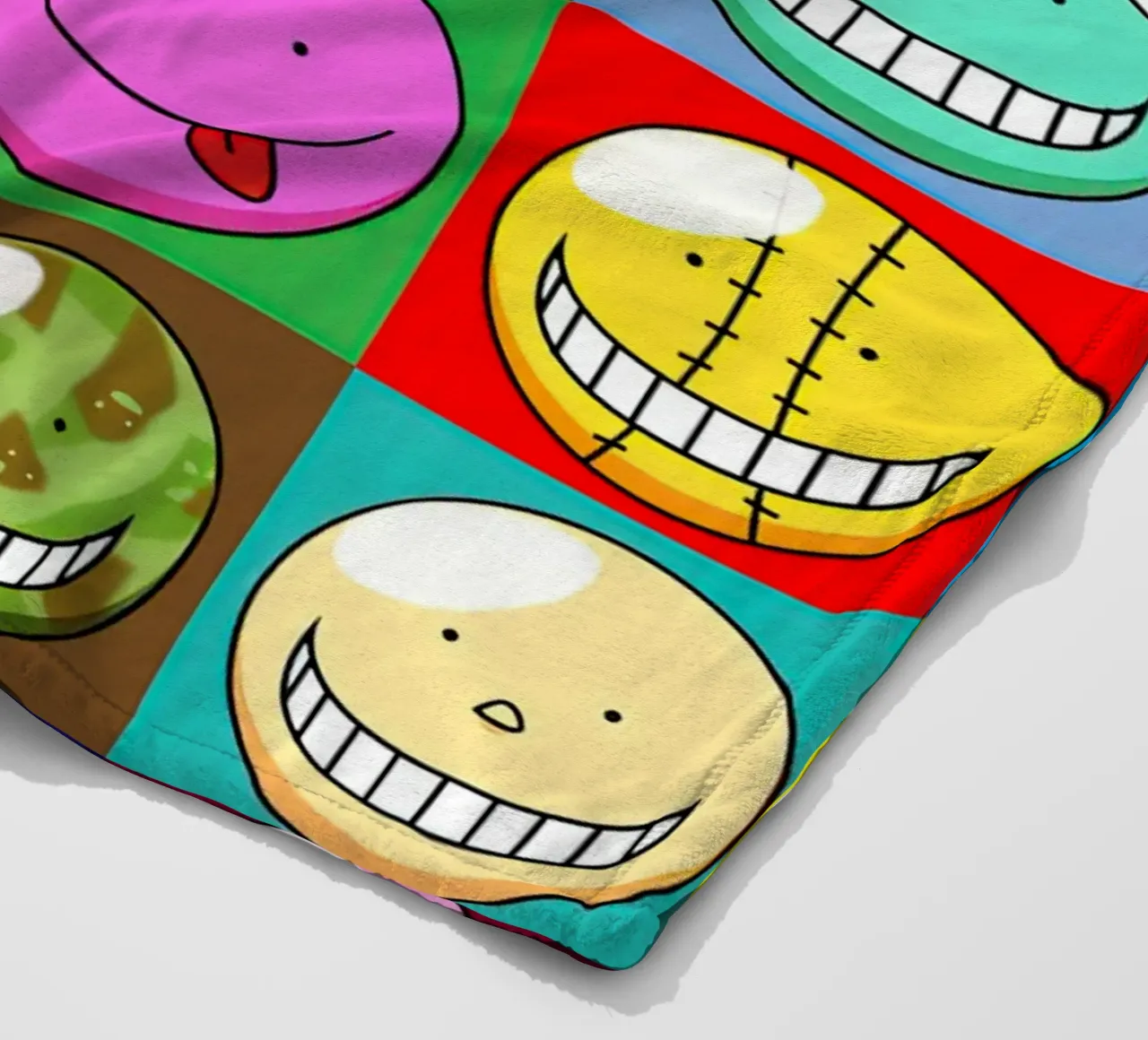 visages de koro sensei plaid polaire de Green