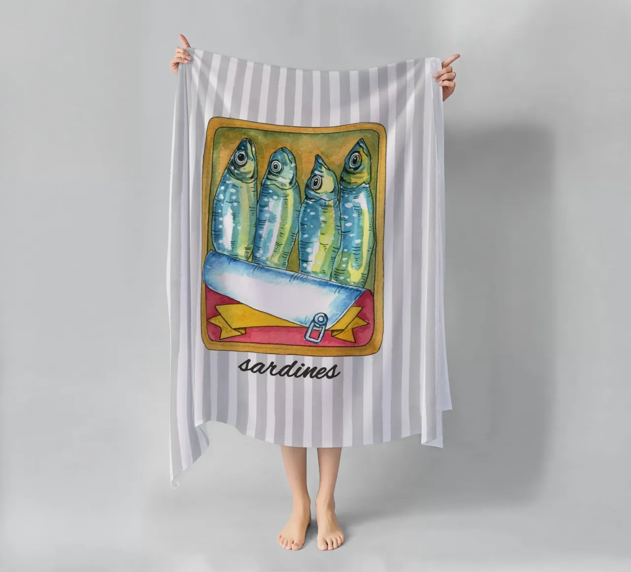 Sardines and Stripes telo mare da IamHomeStudio