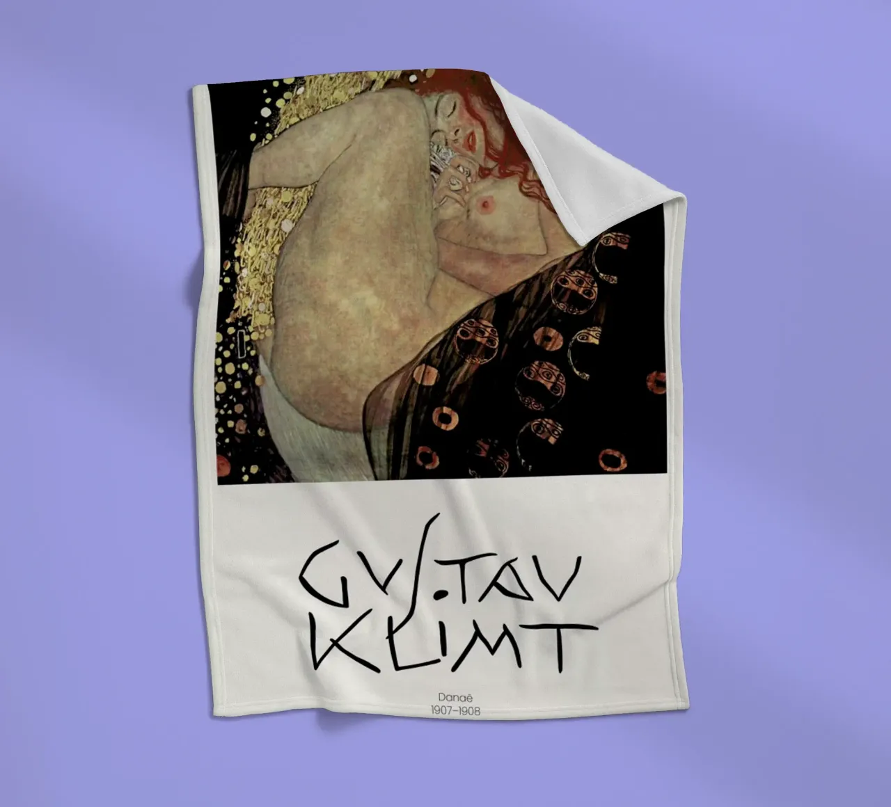 Klimt - Danae fleece blanket by Vintage by JUNIQE