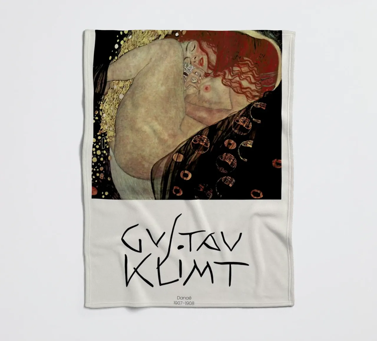 Klimt - Danae fleece blanket by Vintage by JUNIQE