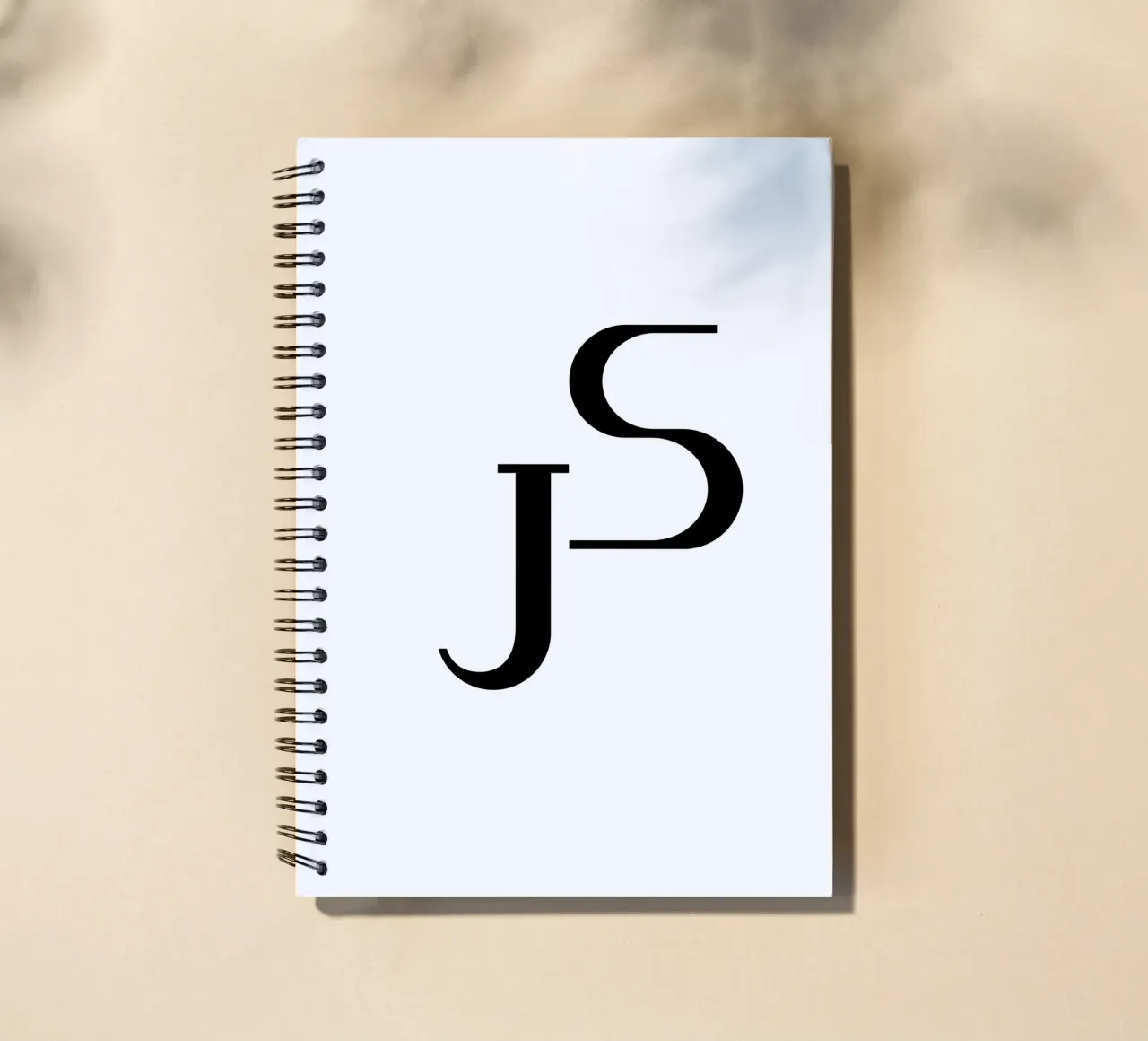J & S Monogram - Personalised art & gift idea spiral notebook by StrindesignStudio