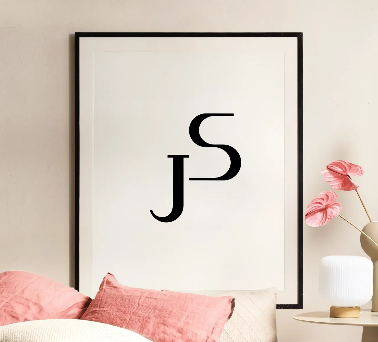 J & S Monogram - Arte e idee regalo personalizzate carta hahnemühle da StrindesignStudio