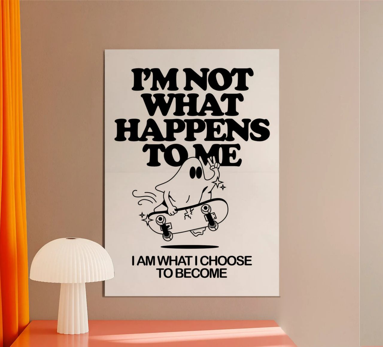 i'm not what happens to me,i'am what i choose to become poster with plastic frame by Andara shop