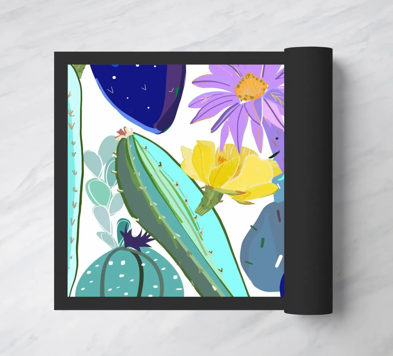 Cactus e succulente astratti zerbino da gulsengunel
