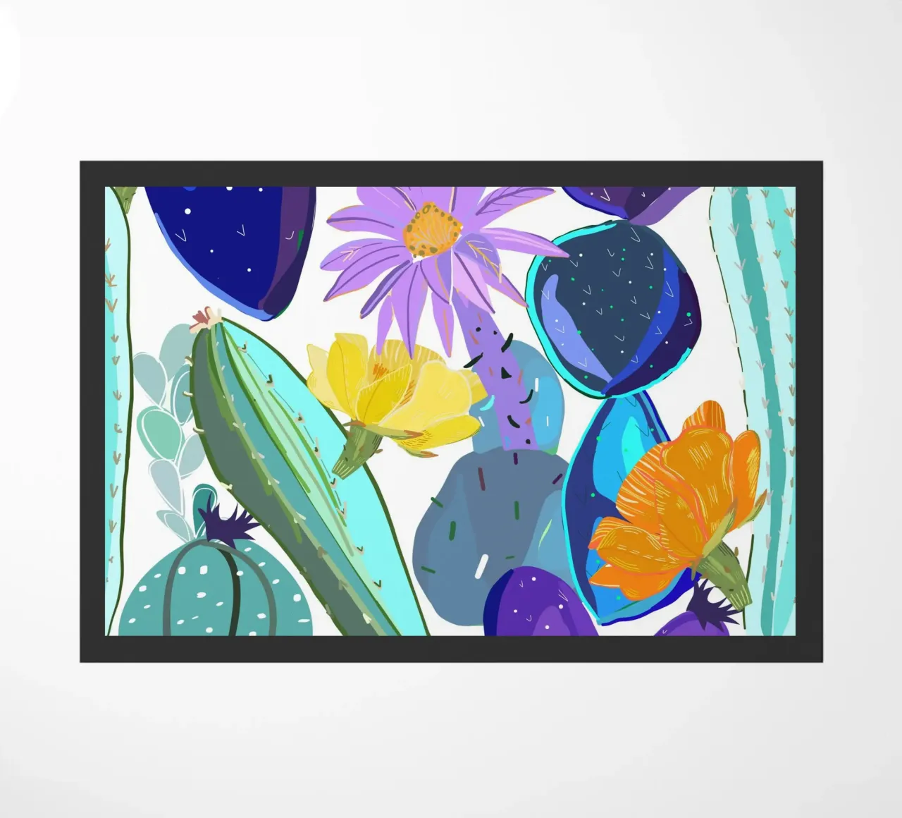 Cactus e succulente astratti zerbino da gulsengunel