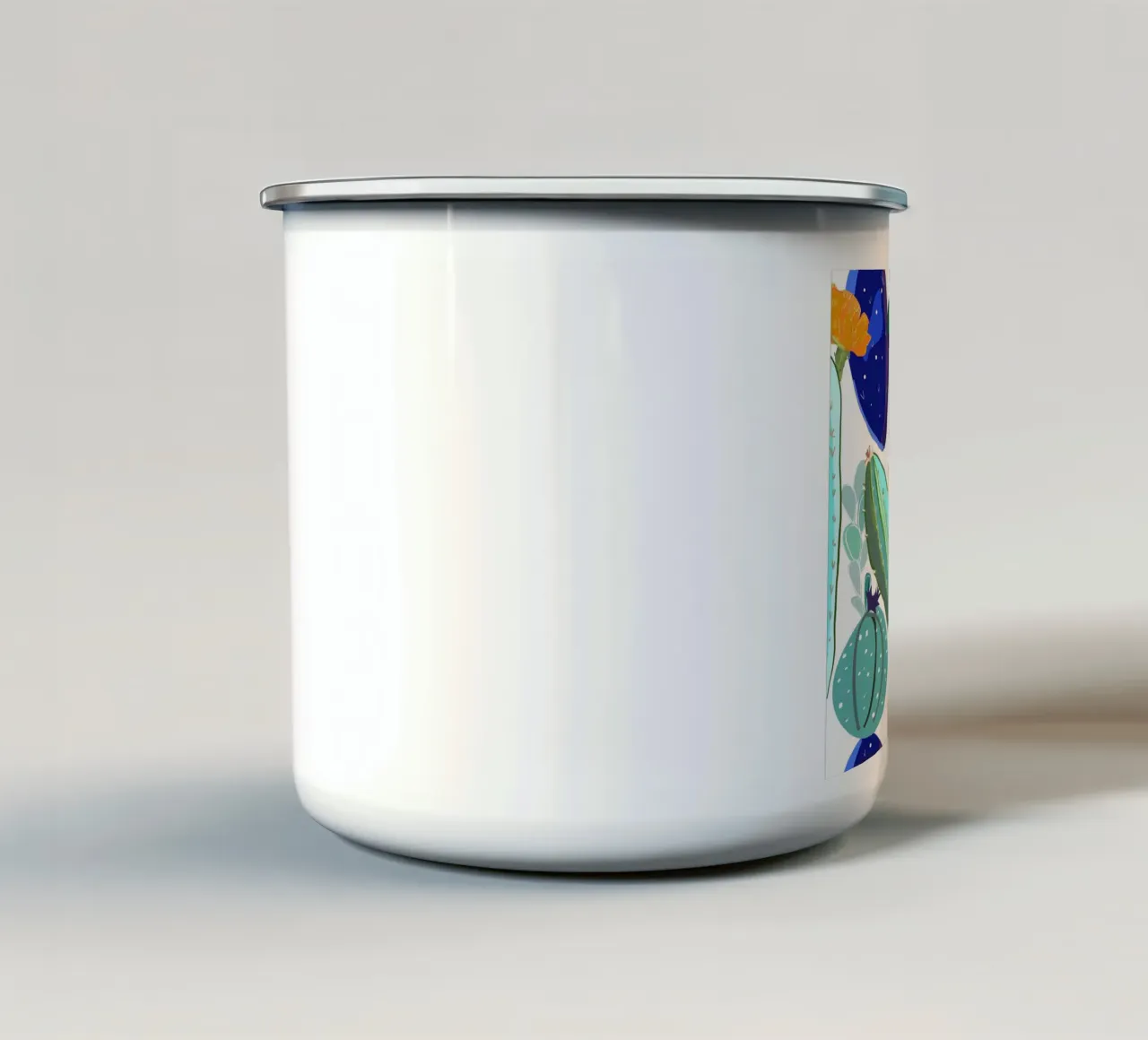 Cactus e succulente astratti tazza in smalto da gulsengunel