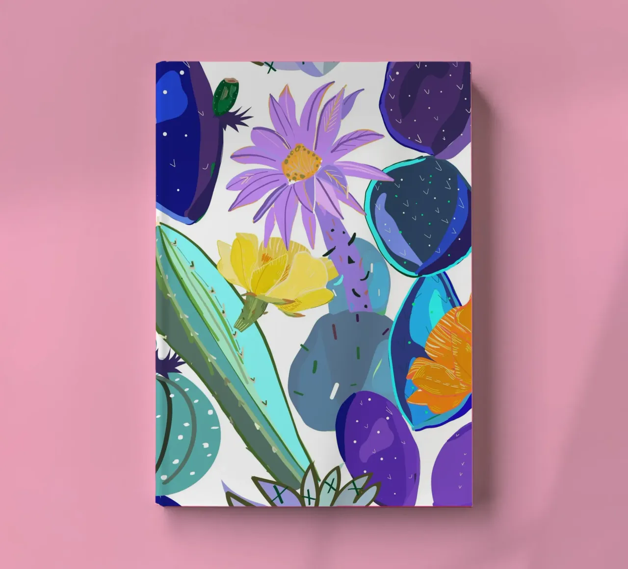 Abstract cactus and succulent notebook by gulsengunel