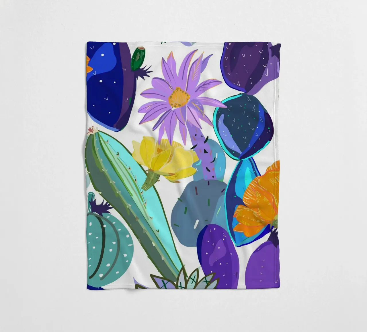 Cactus e succulente astratti coperta in pile da gulsengunel